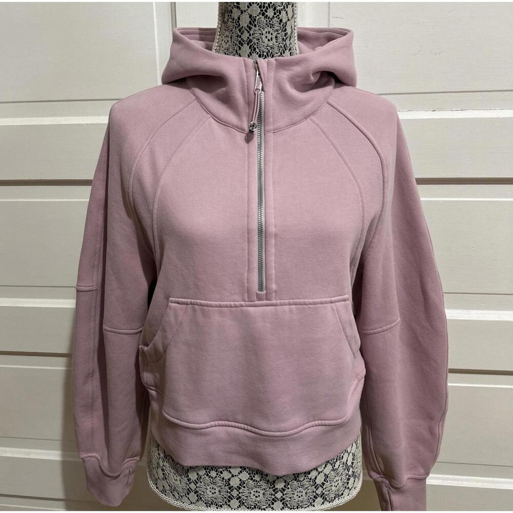 SOLD LULULEMON Scuba Oversized Half-Zip Hoodie Size XS/S Pink $138 - Picture 1 of 5